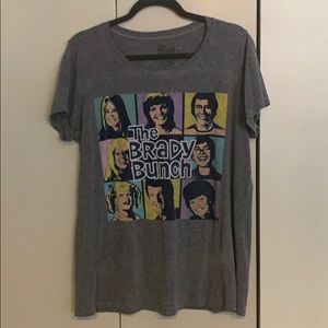 Brady Bunch Gray PopArt Triblend Crew Neck T-Shirt